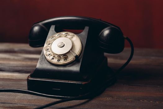 communication antique phone classic retro style technology. High quality photo