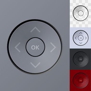 Technology Your Color Joystick Button Keypad Template. EPS10 Vector