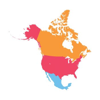 North America vector map