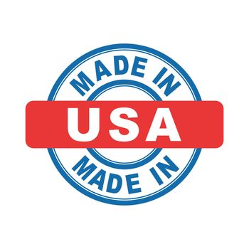 Made in USA. Vector emblem flat