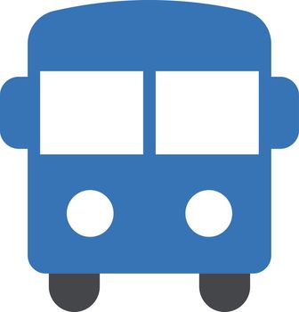 bus vector glyph colour icon