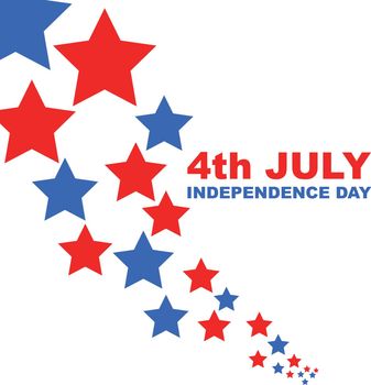 4th July independence day. Vector flat