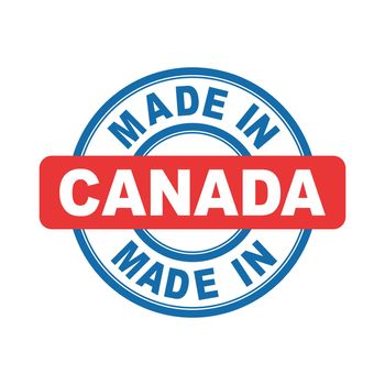 Made in Canada. Vector emblem flat