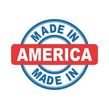 Made in America. Vector emblem flat