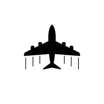 Plane icon. Airplane flat vector illustration