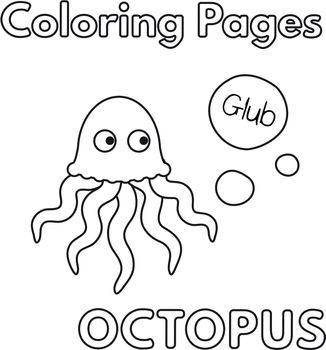 Cartoon Octopus Coloring Book