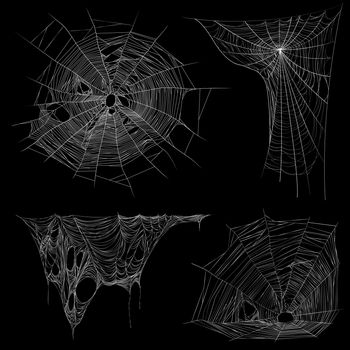  Realistic Spider Web Cobweb Set 