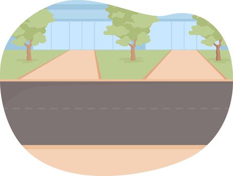 Urban road infrastructure 2D vector isolated illustration