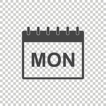 Monday calendar page pictogram icon. Simple flat pictogram for business, marketing, internet concept. Trendy modern vector symbol for web site design or mobile app