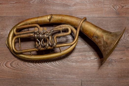 old brass horn 