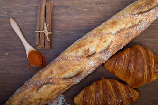 French fresh croissants and artisan baguette tradition