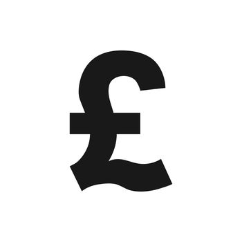 Pound icon, finance sign. Vector illustration. Flat design.