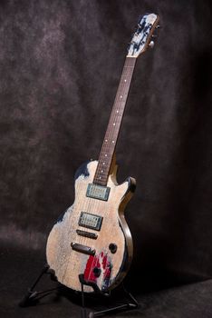 Aged guitar front