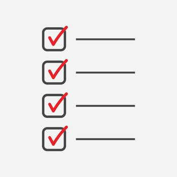 To do list icon. Checklist, task list vector illustration in flat style. Reminder concept icon on white background.