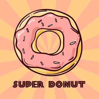 donut doodle style