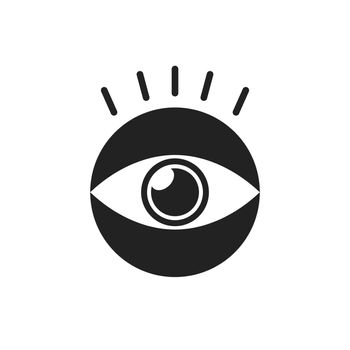 Simple eye icon vector. Eyesight pictogram in flat style.