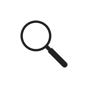 Loupe icon vector. Magnifier in flat style. Search sign concept.