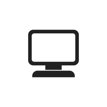 Computer vector illustration. Monitor flat icon.