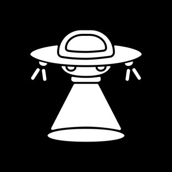 Science fiction dark mode glyph icon