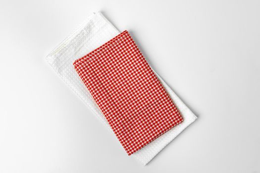 kitchen cloth isolated on white background, close up