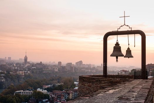 bells and beautiful view of Tbilisi