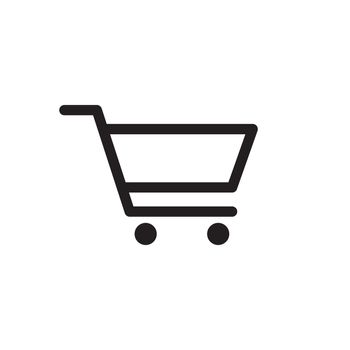 Shopping cart vector icon. Flat illustration.