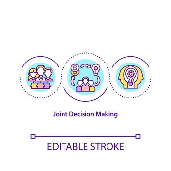 Joint decision making concept icon