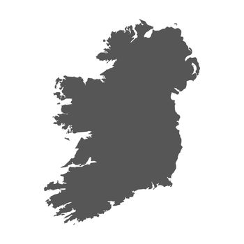Ireland vector map. Black icon on white background.