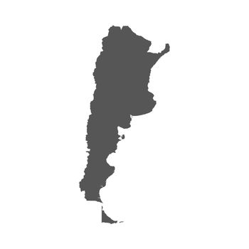 Argentina vector map. Black icon on white background.