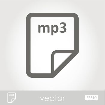 mp3 file icon vector