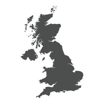 United Kingdom vector map. Black icon on white background.