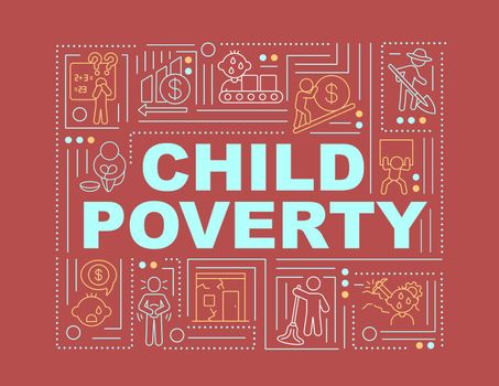 Child poverty help word concepts banner