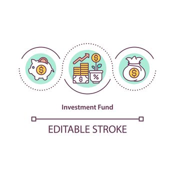 Investment fund concept icon