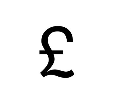 Pound sterling icon. Vector illustration, flat design