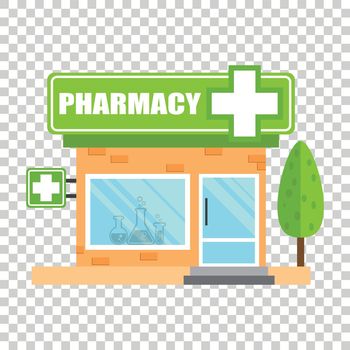 Pharmacy drugstore shop. Store pharmacy vector illustration on isolated background.