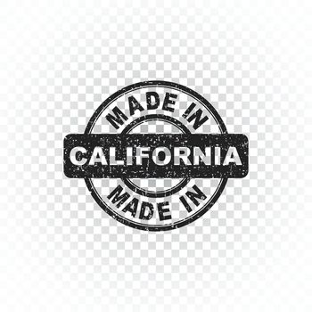 Made in California stamp. Vector illustration on isolated background