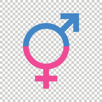Gender equal sign vector icon. Men and women equal concept icon.