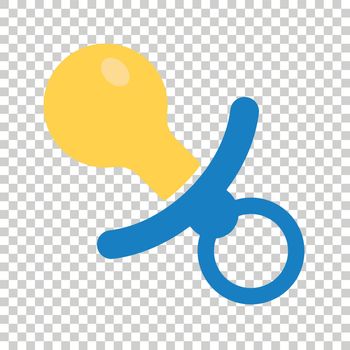 Baby pacifier icon. Child toy nipple vector illustration.