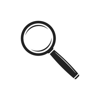 Loupe icon vector. Magnifier in flat style. Search sign concept.