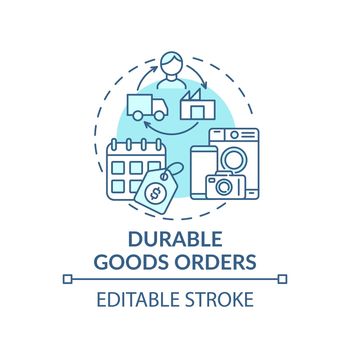 Durable goods orders concept icon