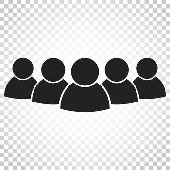 Group of people vector icon. Persons icon illustration. Simple business concept pictogram on isolated background.