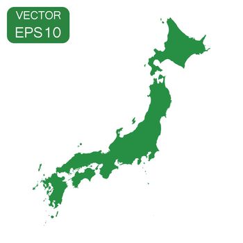 Japan map icon. Business cartography concept Japan pictogram. Vector illustration on white background.