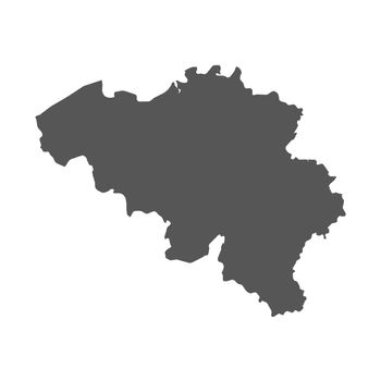 Belgium vector map. Black icon on white background.