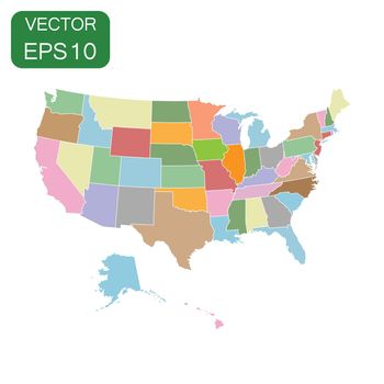 USA map icon. Business concept America politics pictogram. Vector illustration on white background.