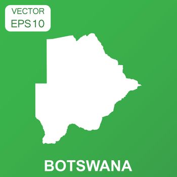 Botswana map icon. Business concept Botswana pictogram. Vector illustration on green background.