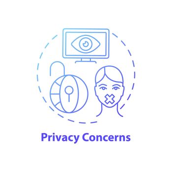 Privacy concerns concept icon