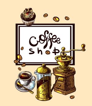 coffee shop illustration
