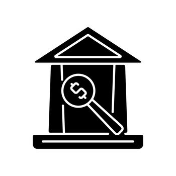 Auction house black glyph icon