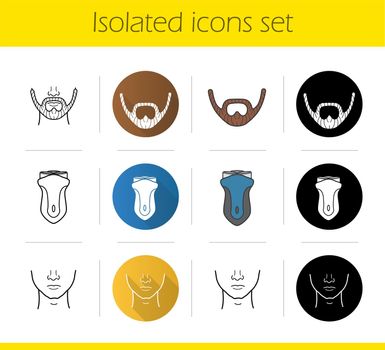 Barbershop icons set