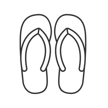 Flip flops linear icon